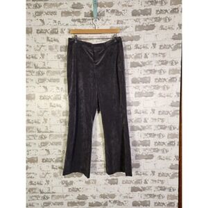 Coldwater‎ Creek Velour Pants Size Petite 10 Gray Trouser Fit Office Career